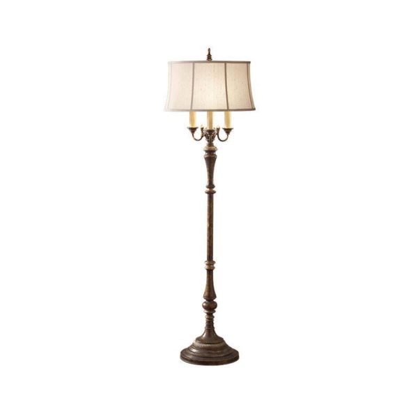 Gibson  4Lt Floor Lamp E27 in Cambridge Crackle Finish Elstead Lighting - ELS.FE-GIBSON Online now