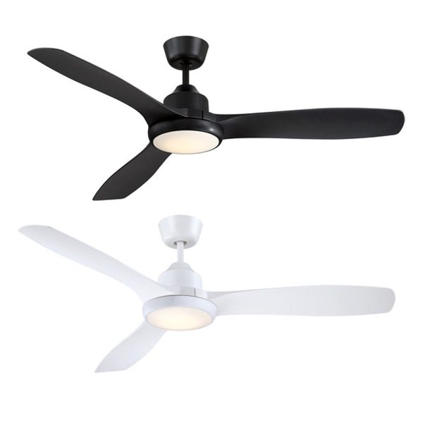 52  Raptor DC Ceiling Fan Black, White with Light FC978133xx Mercator Lighting Online Sale