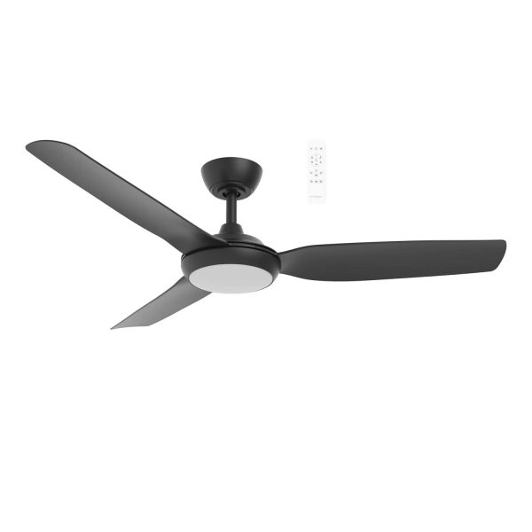 52  Viper DC Ceiling Fan Matt Black, White Satin with Light MVDC1333 Martec Lighting Online now