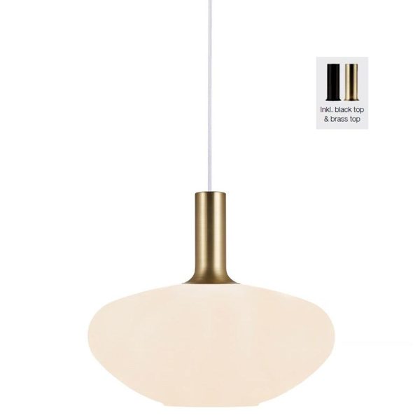 Alton 35 Pendant Light White, Smoke Glass Supply