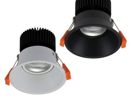 90mm Deep-13 LED Downlight 13w Black, White CCT 21731, 21732 Domus Lighting For Sale