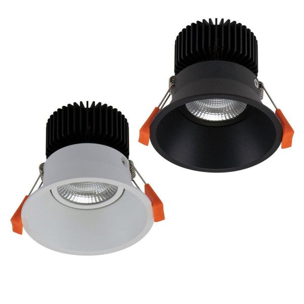 90mm Deep-13 LED Downlight 13w Black, White CCT 21731, 21732 Domus Lighting For Sale