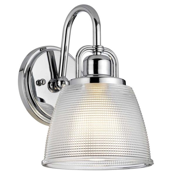 Dublin Indoor Wall Light in Polished Chrome or Painted Natural Brass For Sale