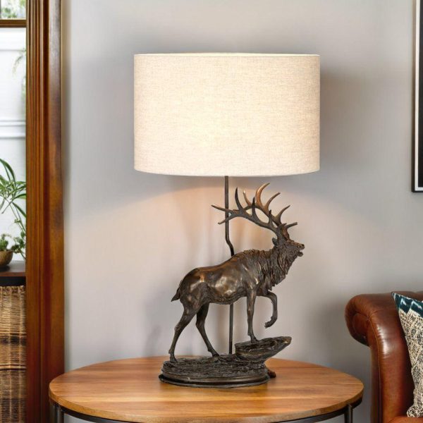 Angus Table Lamp Bronze Patina ELS.DL-ANGUS-TL Elstead Lighting Online now