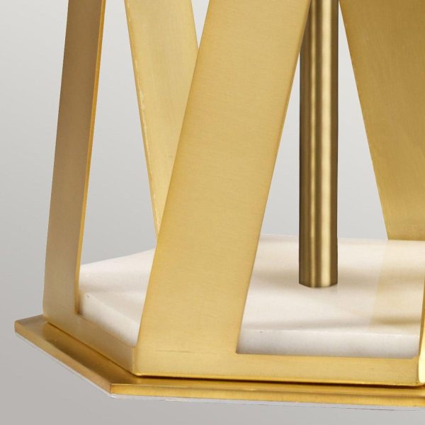 Apollo Table Lamp Brushed Brass and Navy Blue ELS.APOLLO-TL Elstead Lighting Sale