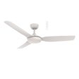 52  Viper DC Ceiling Fan Matt Black, White Satin with Light MVDC1333 Martec Lighting Online now