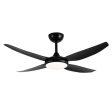 52″ (1320mm) Amari Smart DC Ceiling Fan with LED CCT Light in Black Sale