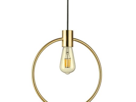 Abc Round Pendant Light Satin Brass Sale