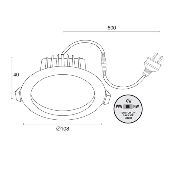 82mm Umbra Trio LED Downlight 8w White CCT 21932 05 Brilliant Lighting Online Hot Sale