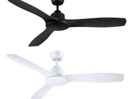 52  Raptor DC Ceiling Fan Black, White FC970133xx Mercator Lighting For Sale