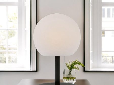 Adeline Radiant Sphere, Metal LED Table Lamp - Black, White PE Plastic Shade, 310mm High, PL0237 Discount