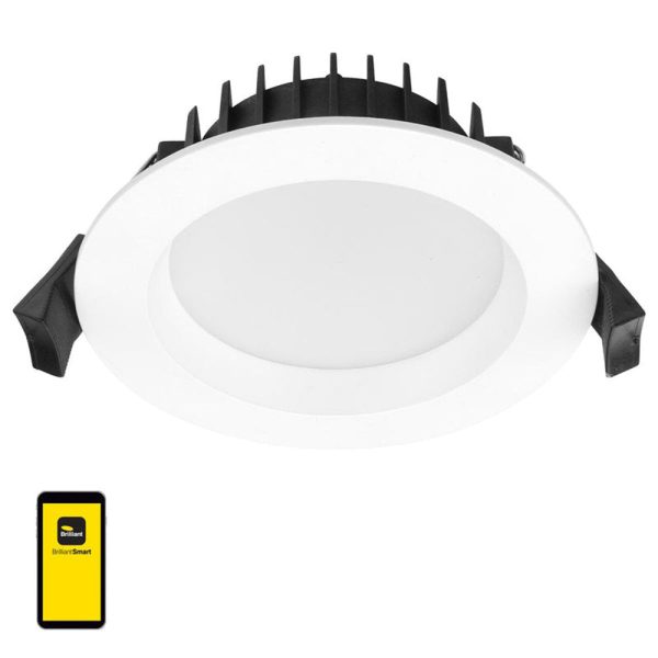 90mm Smart Wifi Prism LED Downlight 10w White CCT 22162 05 Brilliant Lighting Supply