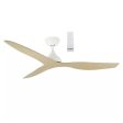 52  Avoca Smart WIFI DC Ceiling Fan Black, White Oak, White MADC133 Martec Lighting Online