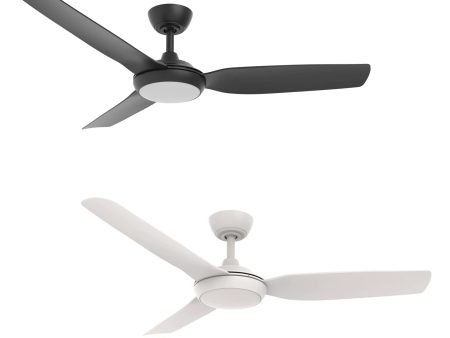 52  Viper DC Ceiling Fan Matt Black, White Satin with Light MVDC1333 Martec Lighting Online now