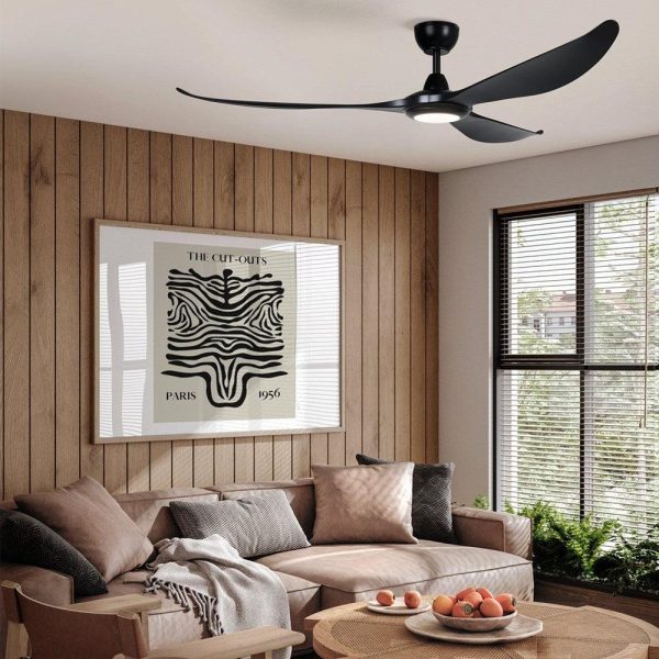 72  Kurrawa DC Ceiling Fan White, Black with Light 2061910x Eglo Lighting on Sale