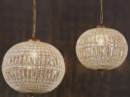 Palermo Chandelier Available in Different Sizes 1x40w E27 in Antique Brass Supply