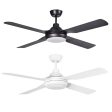 56  Discovery II AC Ceiling Fan Black, White with Light MDF1443M, MDF1443W Martec Lighting Supply