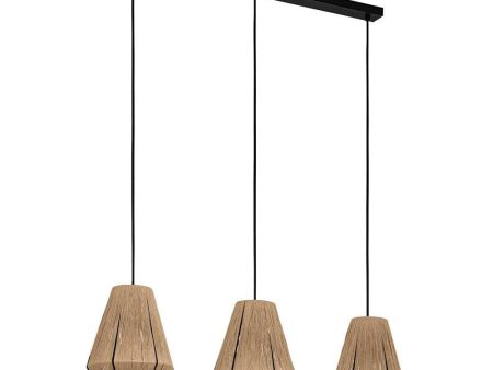 Alderney Pendant Light 3Lt in Natural For Cheap