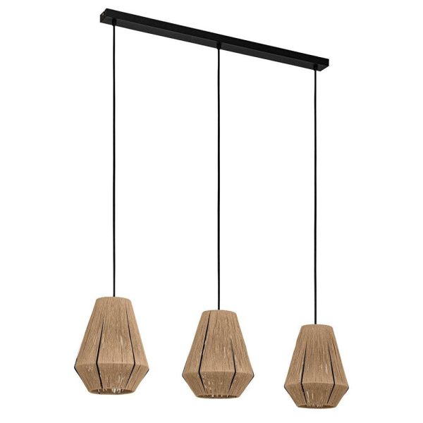 Alderney Pendant Light 3Lt in Natural For Cheap