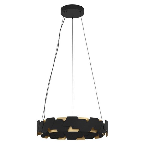 Altagracia LED Pendant Light 72w Black Gold Discount