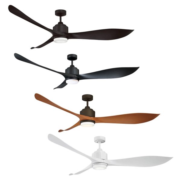 66  Eagle XL DC Ceiling Fan Black, Graphite, Oil Rubbed Bronze, White with Light FC368163 Mercator Lighting Supply