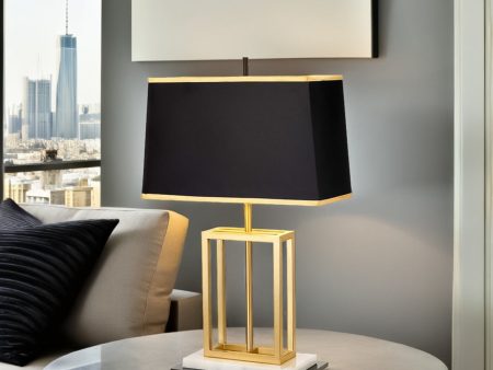 Atlas Table Lamp Brushed Brass and Black ELS.ATLAS-TL Elstead Lighting Cheap