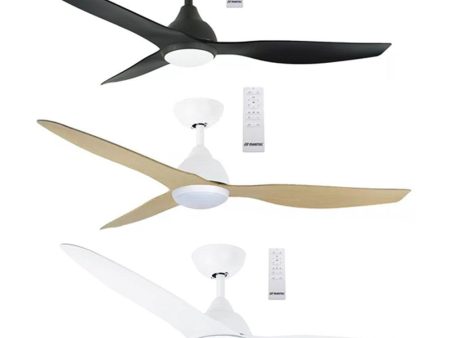 52  Avoca Smart WIFI DC Ceiling Fan Black, White Oak, White with Light MADC1333 Martec Lighting Online Sale