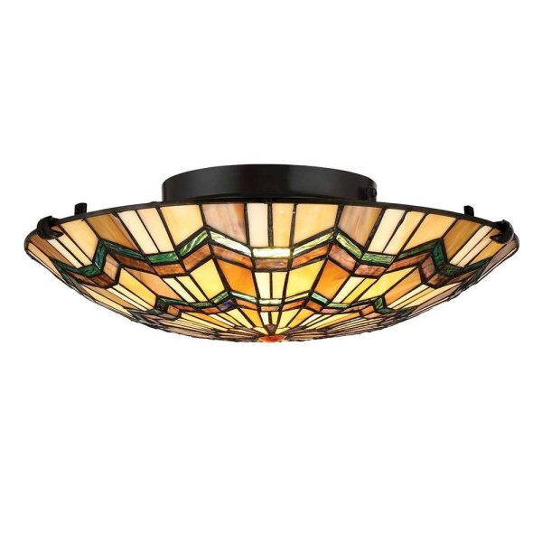 Alcott 2Lt Flush Mount Ceiling Light in Valiant Bronze Online