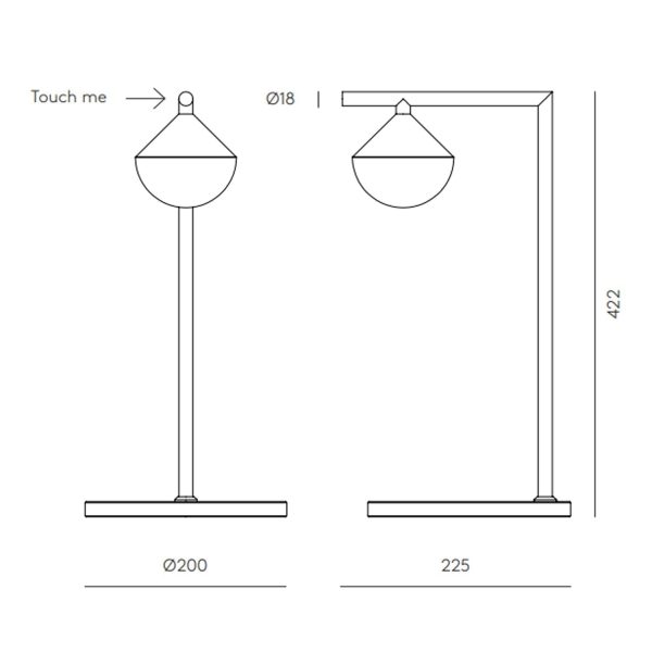 Nino LED Table Lamp Matt Black, Matt Gold ARO.S1275 Aromas Del Campo Online Hot Sale