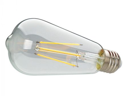 8w LED E27 Pear Globe Warm White 2700k VINTAGE-8E64 For Discount