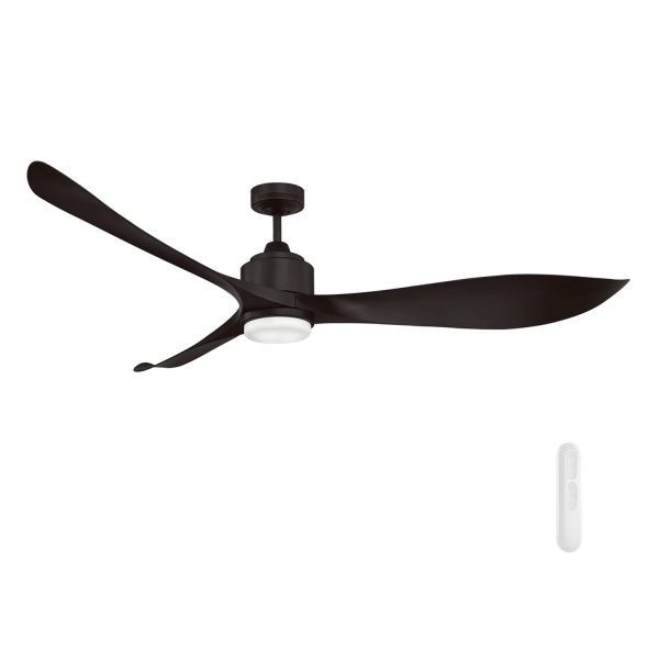 66  Eagle XL DC Ceiling Fan Black, Graphite, Oil Rubbed Bronze, White with Light FC368163 Mercator Lighting Supply