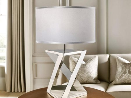 Aegeus Table Lamp Polished Nickel and White ELS.AEGEUS-TL Elstead Lighting Sale