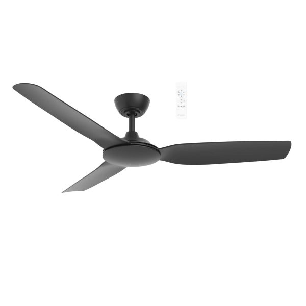 52  Viper DC Ceiling Fan Matt Black, White Satin MVDC133 Martec Lighting For Sale